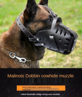 Leather Pet Dog Basket Muzzles German Shepherd Doberman Anti Bite Dog Mouth Cage Dog Training Defense Masks for Small/Large Dogs