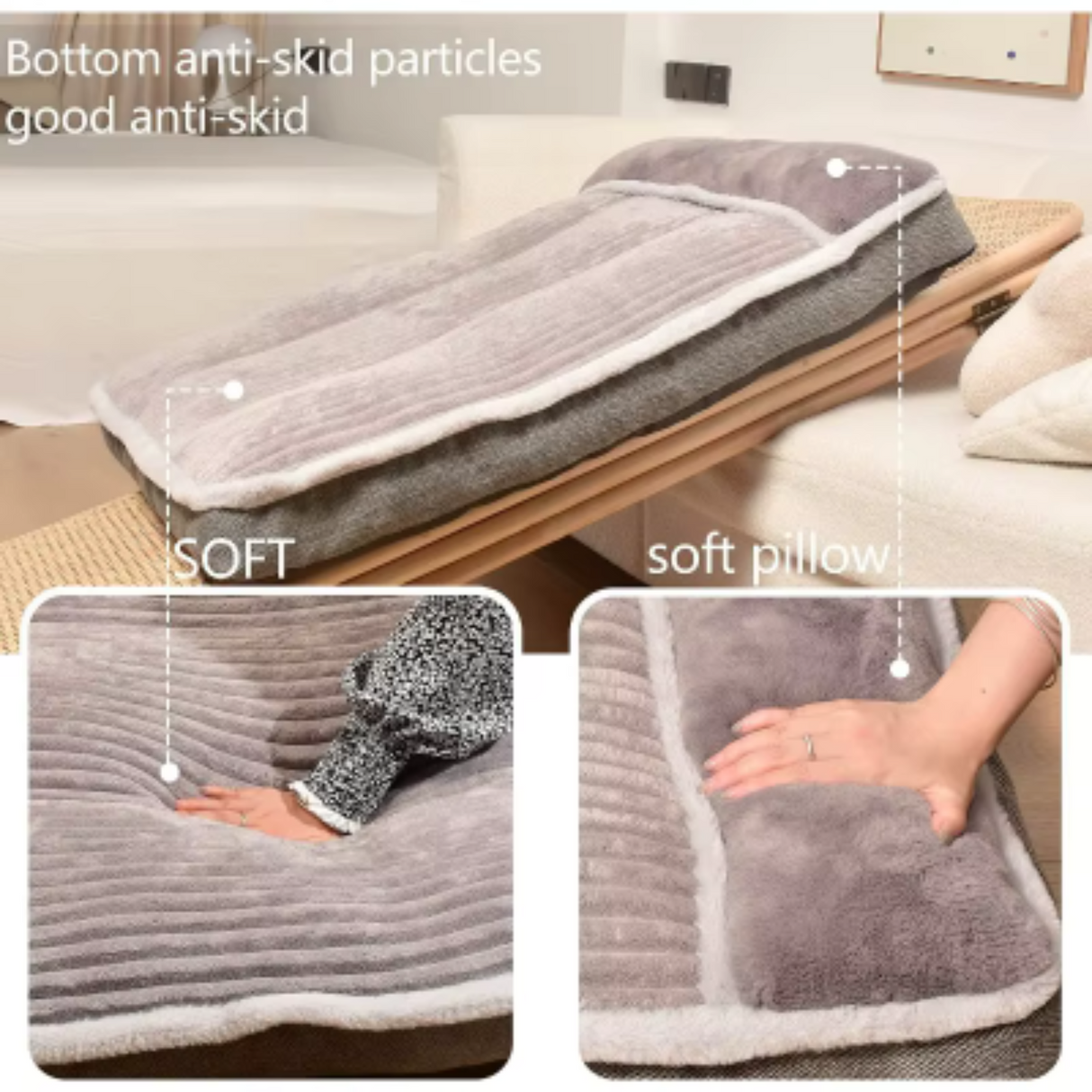 Cama grande para perros con almohada para jaula, sofá cama para perros, cama súper suave para mascotas de tamaño mediano, jumbo, muebles 