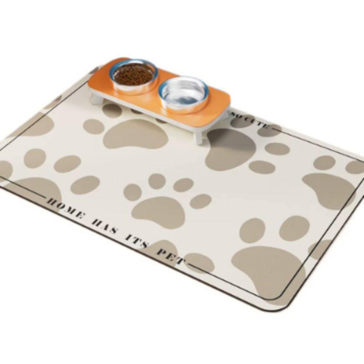 Non-slip Pet Mat for cat Color Pet Food Mat Pet Bowl Drinking Water Pad Dog Feeding Mat