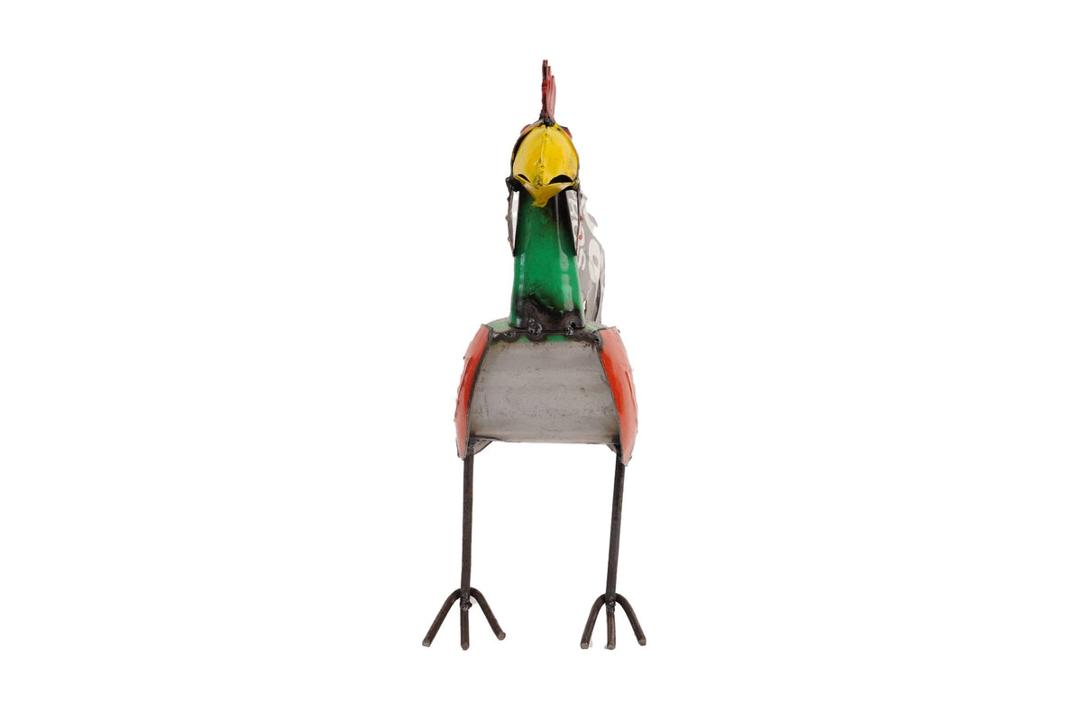 Rudy the  Rooster Recycled Metal Mini Rooster-WH-10x12H-Rooster-Mini