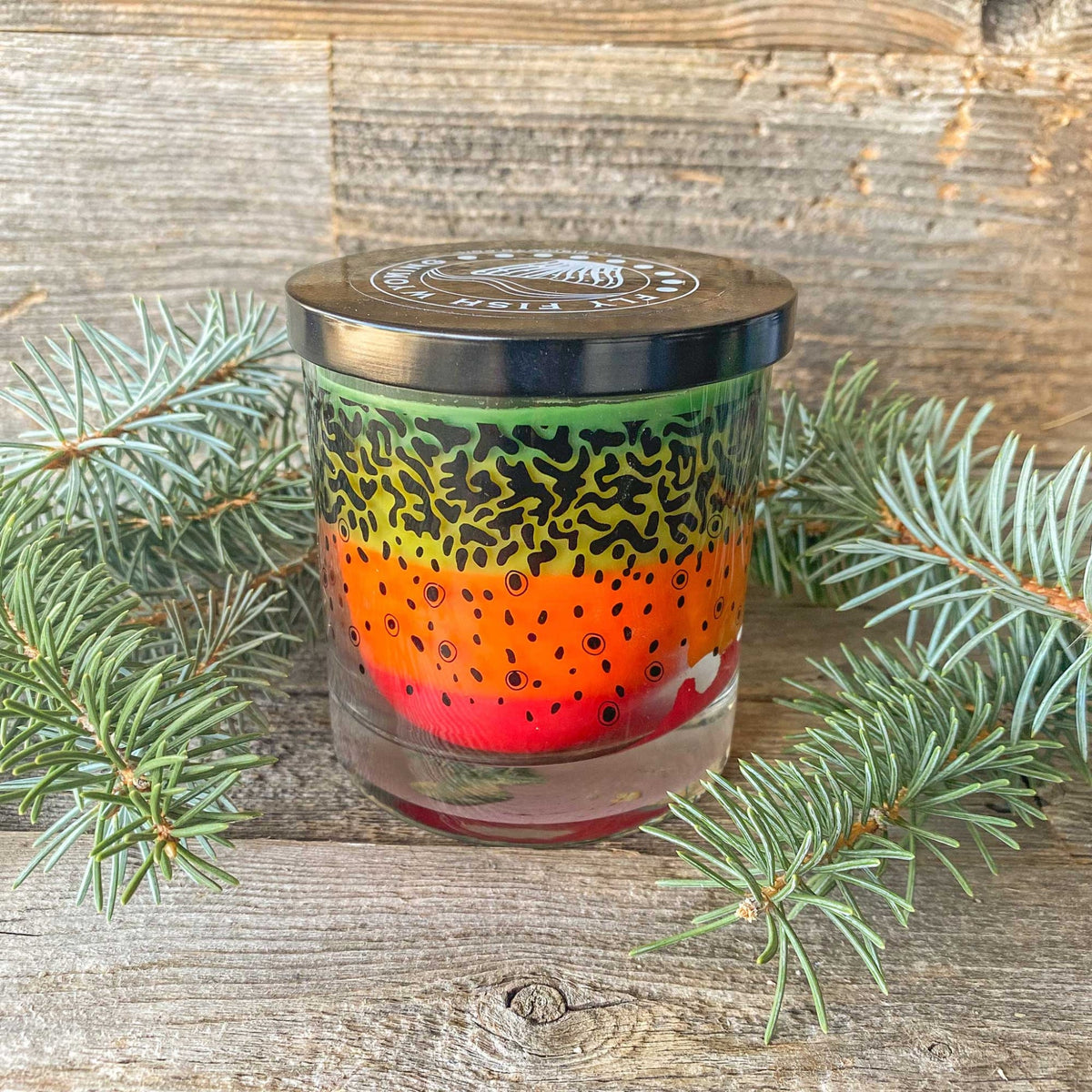 Wyoming Brook Trout Pattern Candle