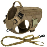 Tactical Dog Harness and Leash Set Military Dog Vest For K9 German Shepherd Retriever Tactical Training  For All Breeds Dogs