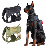 Arnés militar para perros grandes, chaleco de entrenamiento para pastor alemán, arnés táctico para perros y correa, accesorios para perros