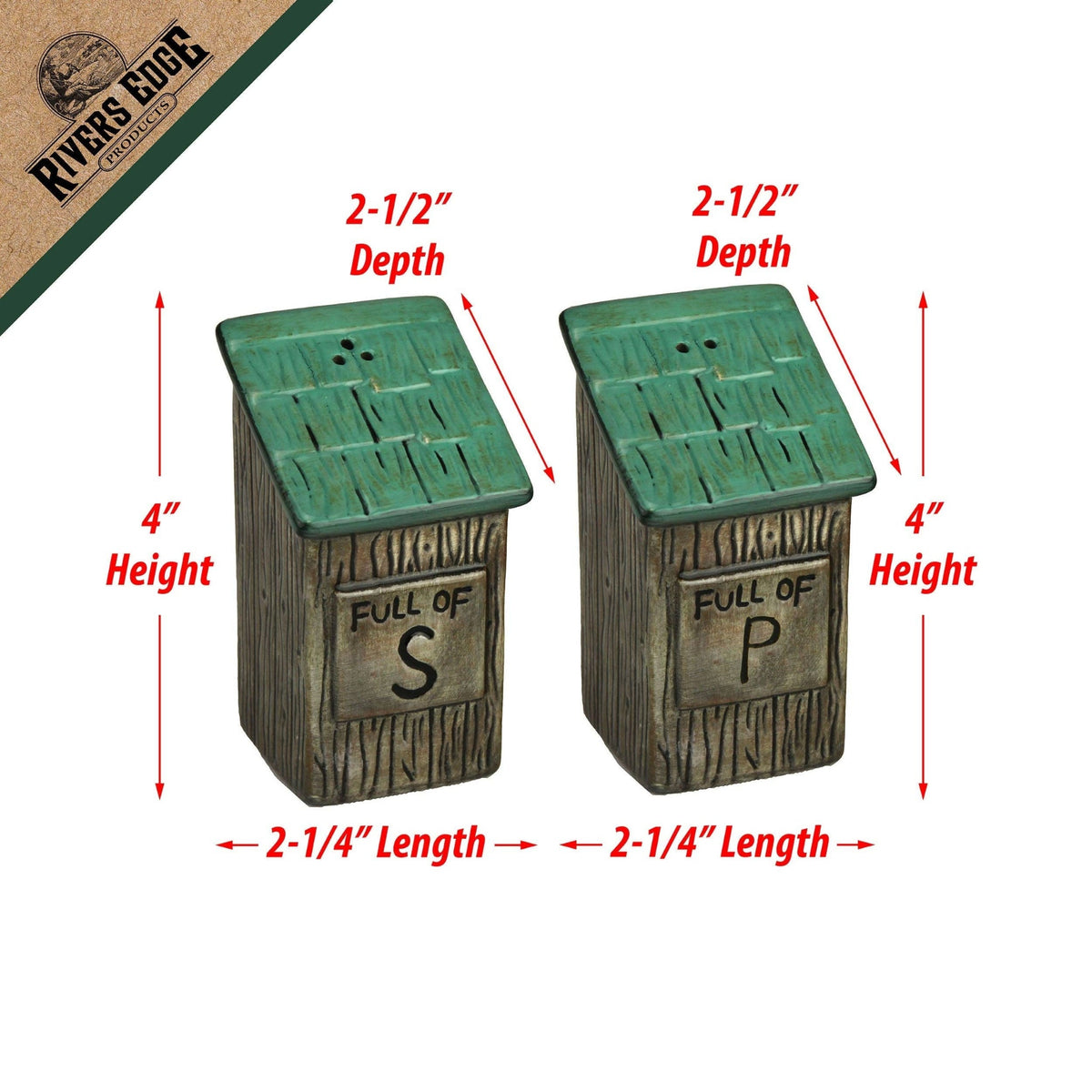 Salt and Pepper Shakers-Outhouse