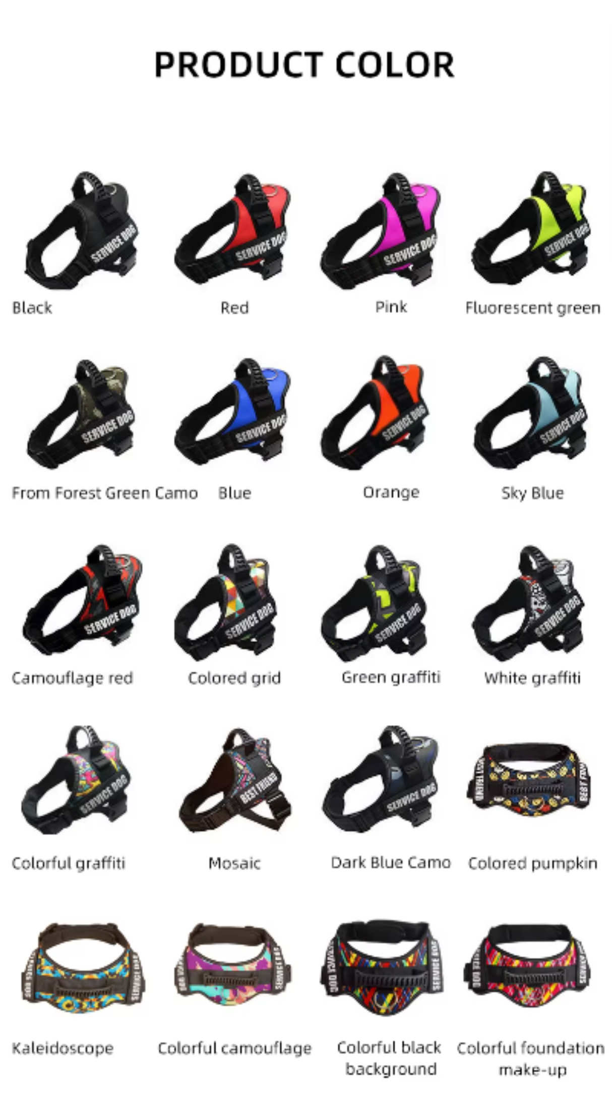 Favorite Pet Dog Harness Service Dog And Emotional Support Harness Vest With Removable Reflective Patches For Large Medium Puppy