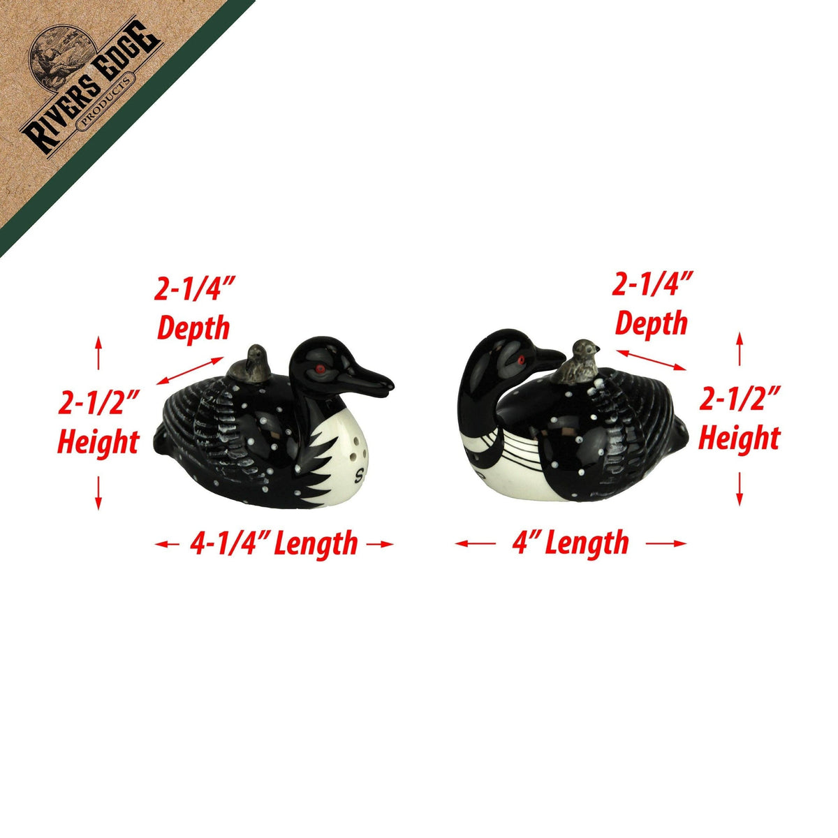 Salt and Pepper Shakers-Loon