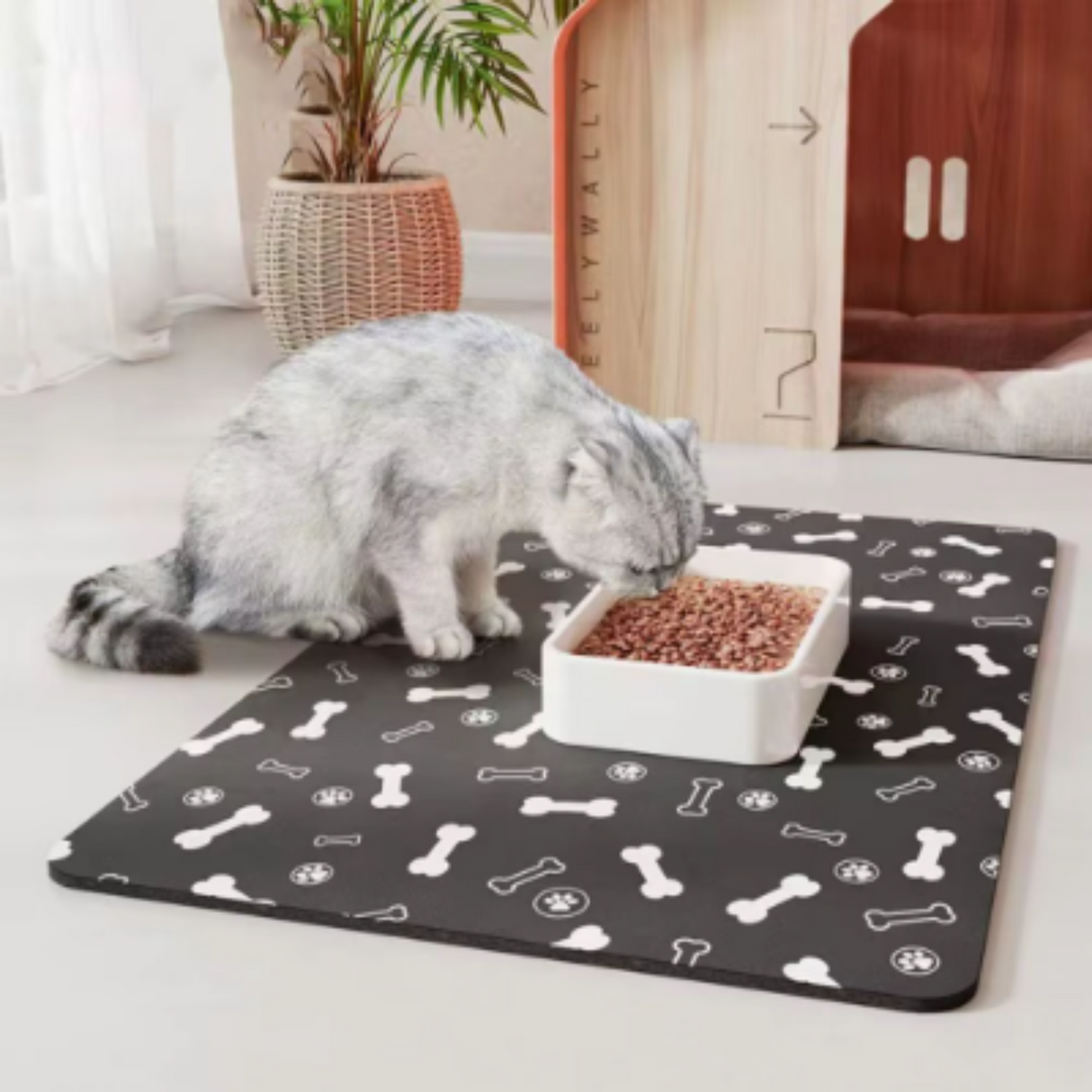 Alfombrilla antideslizante para mascotas, alfombrilla de color para comida de gatos, cuenco para mascotas, almohadilla para agua potable, alfombrilla para alimentación de perros