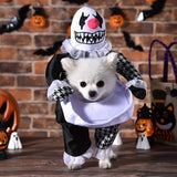 Medium Breeds Polyester Funny Devil Cartoon Dog Costume - Halloween Pet Transformation Outfit Pullover Design