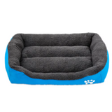 XS-XXL Dog Bed for Small Medium Large Dogs Warming Washable Rectangle Pet Beds Waterproof Bottom Soft Fleece Sofa House Colorful