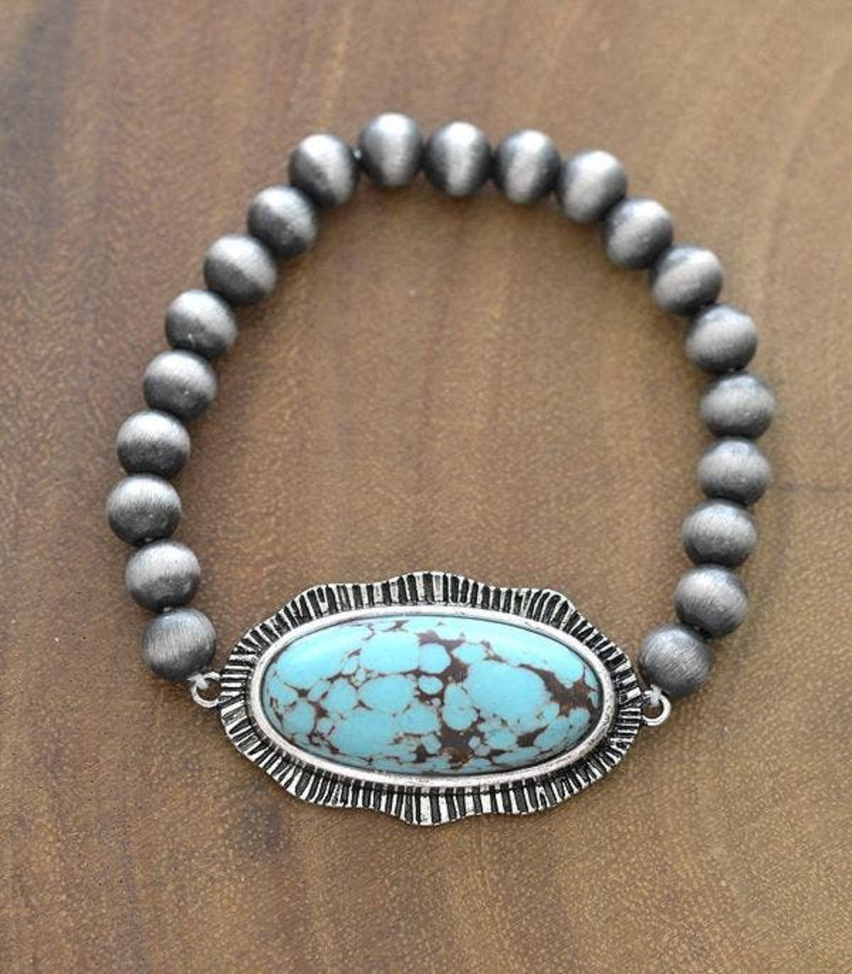 Semi Stone Turquoise Pearl Bracelet