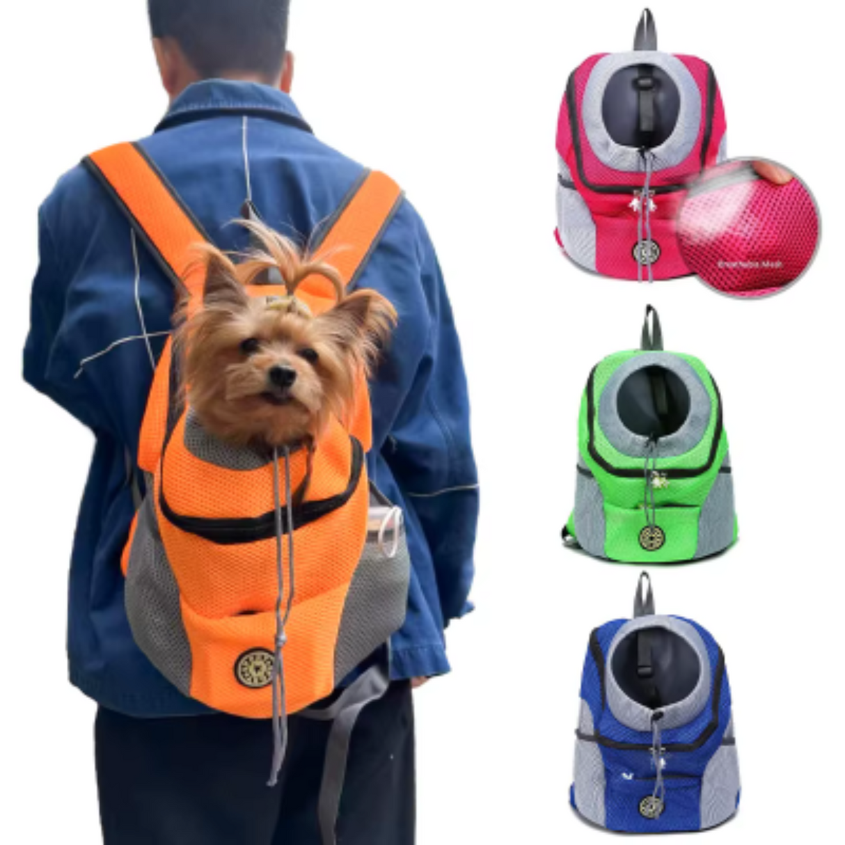 Pet Dog Carrier Backpack Puppy Carrier Front Pack for Small Medium Dogs Cat Travel Back Pack Breathable Dogs Carrier Backpack