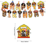 30pcs Sausage Dog Theme Decoration Set Banner Latex Balloon, Suitable for Birthday Parties, Pet Parties, Daily Decoration, etc