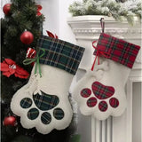 Christmas Stockings Christmas Decoration Gifts for Family, Santa, Holiday, Pet, Dog Paw Stockings