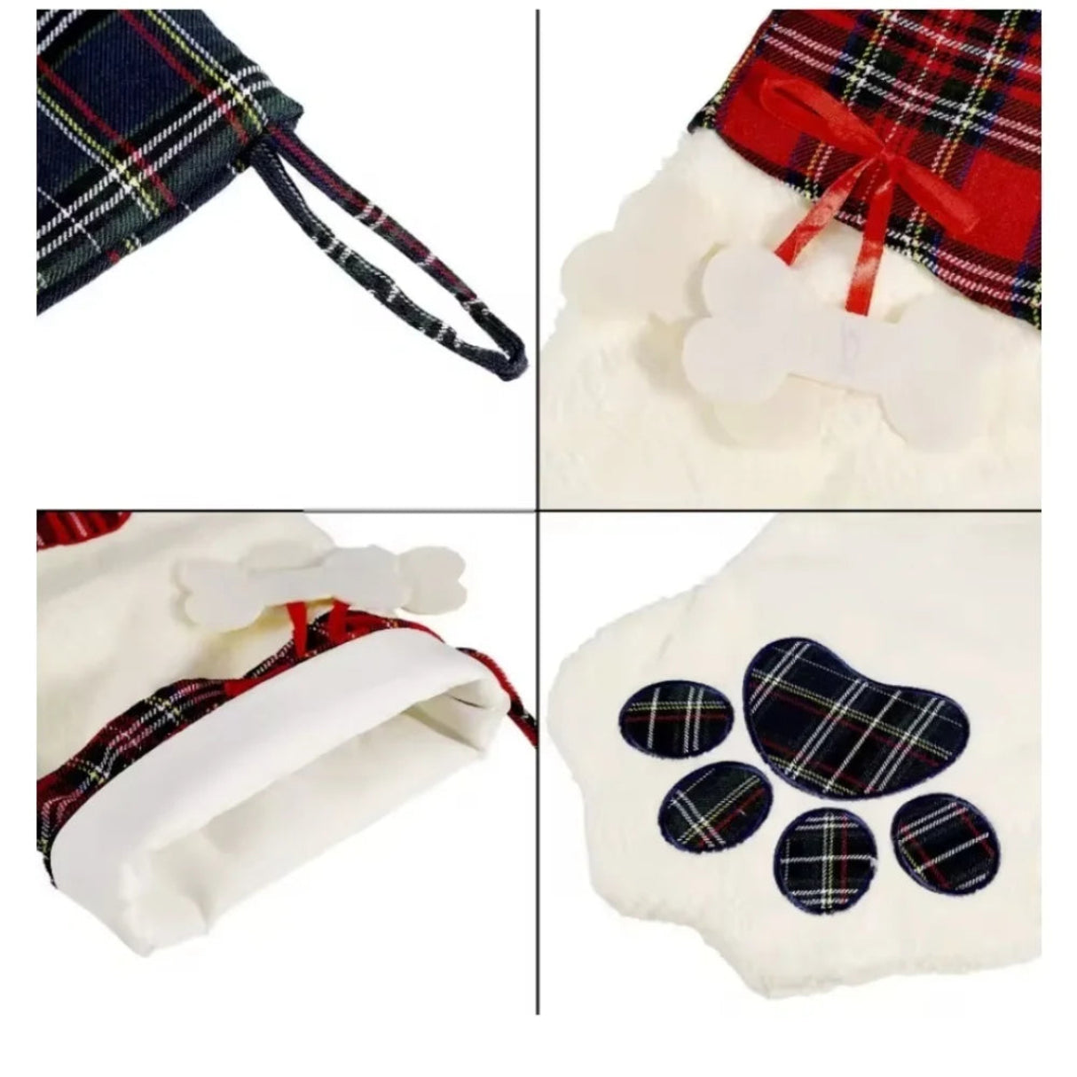 Christmas Stockings Christmas Decoration Gifts for Family, Santa, Holiday, Pet, Dog Paw Stockings