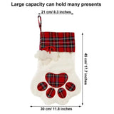Christmas Stockings Christmas Decoration Gifts for Family, Santa, Holiday, Pet, Dog Paw Stockings