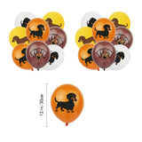 30pcs Sausage Dog Theme Decoration Set Banner Latex Balloon, Suitable for Birthday Parties, Pet Parties, Daily Decoration, etc