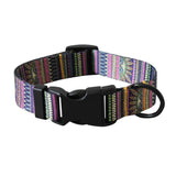 Collar de perro con estampado de nailon de 15 tipos de colores, collar ajustable para perros, productos para mascotas, placa de identificación grabada personalizada, suministros para mascotas 