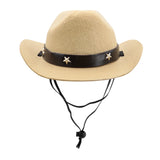 Fashion Dog Cowboy Hat Dogs Cat Outdoor Hats Caps For Small Medium Dogs Cats Headwear Pet Accessories Pitbull