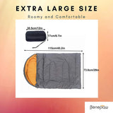 Benepaw Cozy Dog Sleeping Bag Waterproof Portable Travel Short Fleece Inner Pet Bed For Camping And Backpacking Easy To Clean