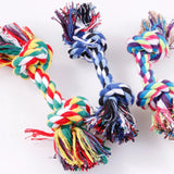 Random Color Pet Dog Toy Bite Rope Double Knot Cotton Rope Funny Cat Toy Bite Resistant and Sharp Teeth Pet Supplies Puppy Toys