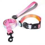 Fashion Gradient Color Dog Collar Leash Harness Pet Products Chain Small Dog Medium Large Fitting Spring Summer Autumn