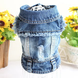 Spring Denim Dog Vest Shih Tzu Clothes for Small Dogs Yorkshire Terrier Puppy Jeans Jacket for Chihuahua Apparel Cat Clothes