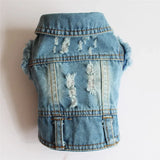 Spring Denim Dog Vest Shih Tzu Clothes for Small Dogs Yorkshire Terrier Puppy Jeans Jacket for Chihuahua Apparel Cat Clothes