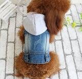 Spring Denim Dog Vest Shih Tzu Clothes for Small Dogs Yorkshire Terrier Puppy Jeans Jacket for Chihuahua Apparel Cat Clothes