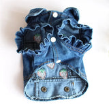 Spring Denim Dog Vest Shih Tzu Clothes for Small Dogs Yorkshire Terrier Puppy Jeans Jacket for Chihuahua Apparel Cat Clothes