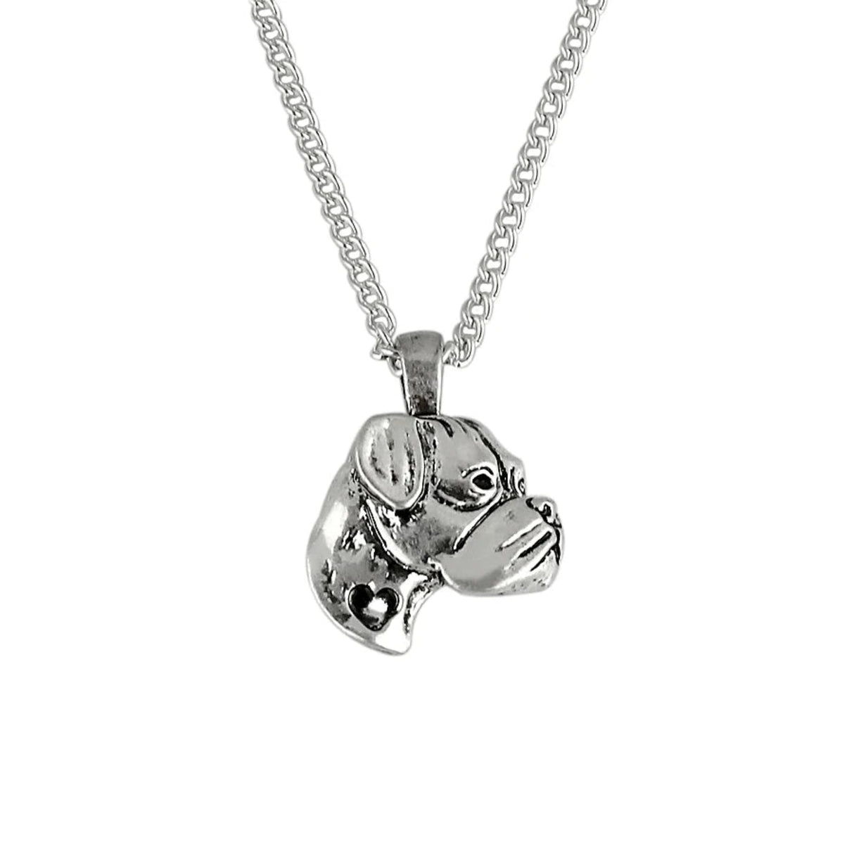 dog necklace  Handmade boxer necklace Embossed pendant jewelry golden colors plated in stock fast delivery