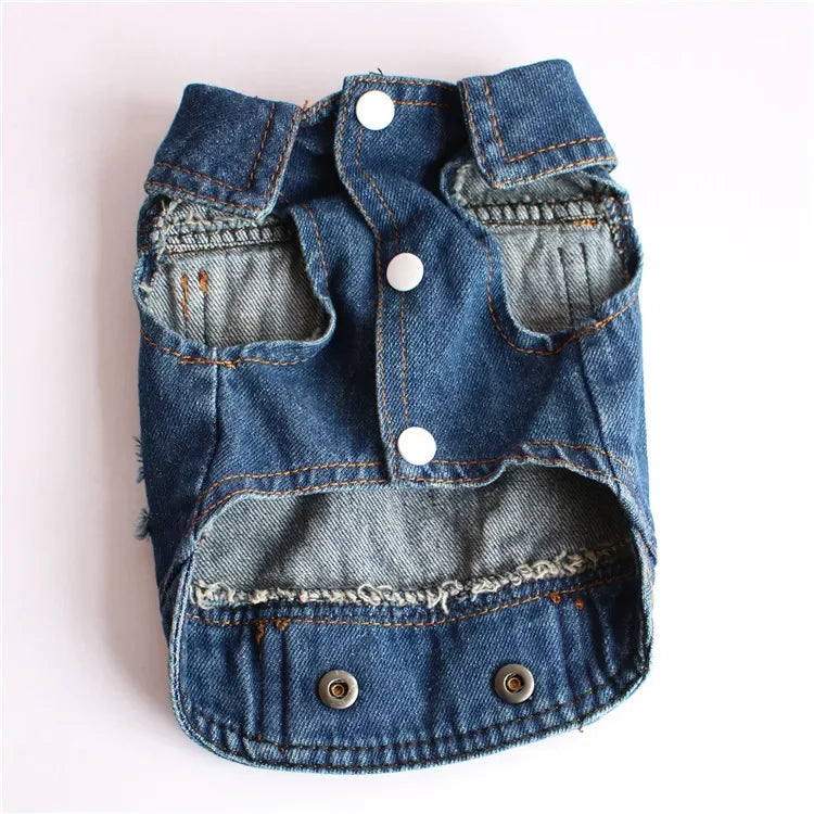 Spring Denim Dog Vest Shih Tzu Clothes for Small Dogs Yorkshire Terrier Puppy Jeans Jacket for Chihuahua Apparel Cat Clothes