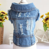 Spring Denim Dog Vest Shih Tzu Clothes for Small Dogs Yorkshire Terrier Puppy Jeans Jacket for Chihuahua Apparel Cat Clothes