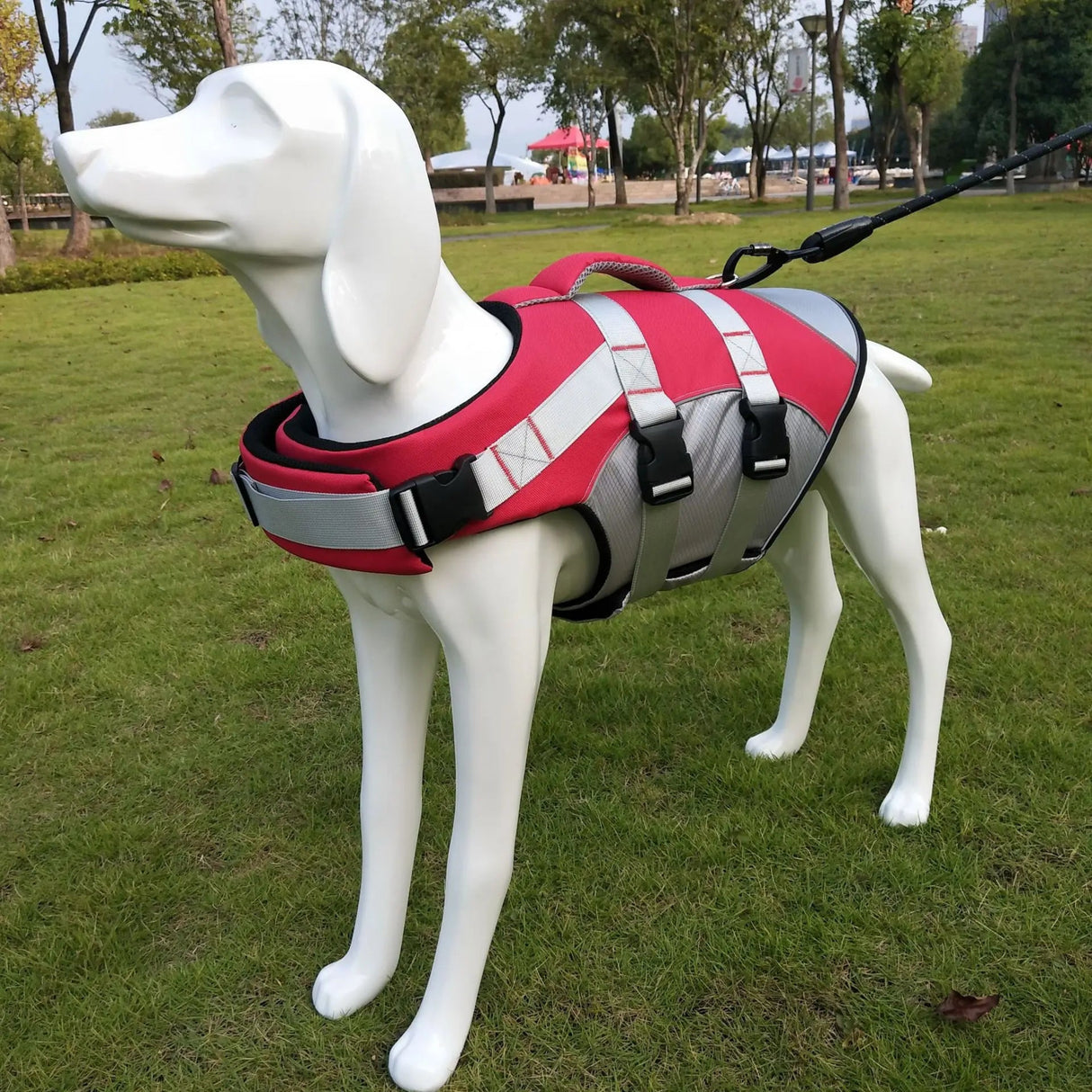 Dog Life Jacket Pet Safety Rescue Swimsuit Dog Surfing Swimming Clothes Summer Vacation Oxford Breathable Bulldog Safety Clothes