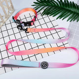 Fashion Gradient Color Dog Collar Leash Harness Pet Products Chain Small Dog Medium Large Fitting Spring Summer Autumn