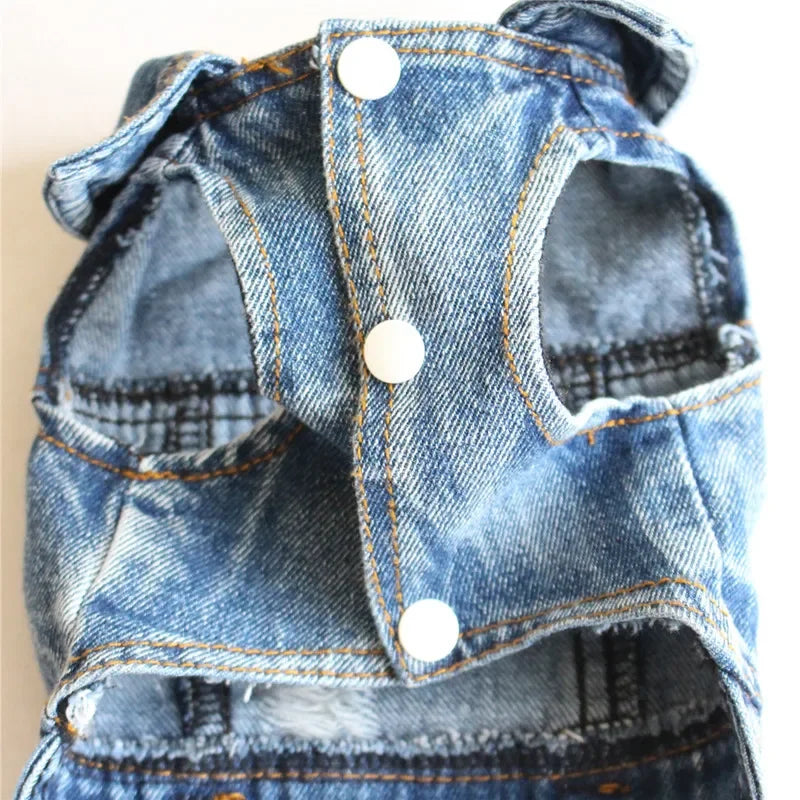 Spring Denim Dog Vest Shih Tzu Clothes for Small Dogs Yorkshire Terrier Puppy Jeans Jacket for Chihuahua Apparel Cat Clothes