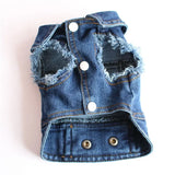 Spring Denim Dog Vest Shih Tzu Clothes for Small Dogs Yorkshire Terrier Puppy Jeans Jacket for Chihuahua Apparel Cat Clothes