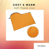 Saco de dormir para perros Benepaw, acogedor, impermeable, portátil, para viajes, cama interior de forro polar corto para mascotas, para acampar y hacer mochilerismo, fácil de limpiar