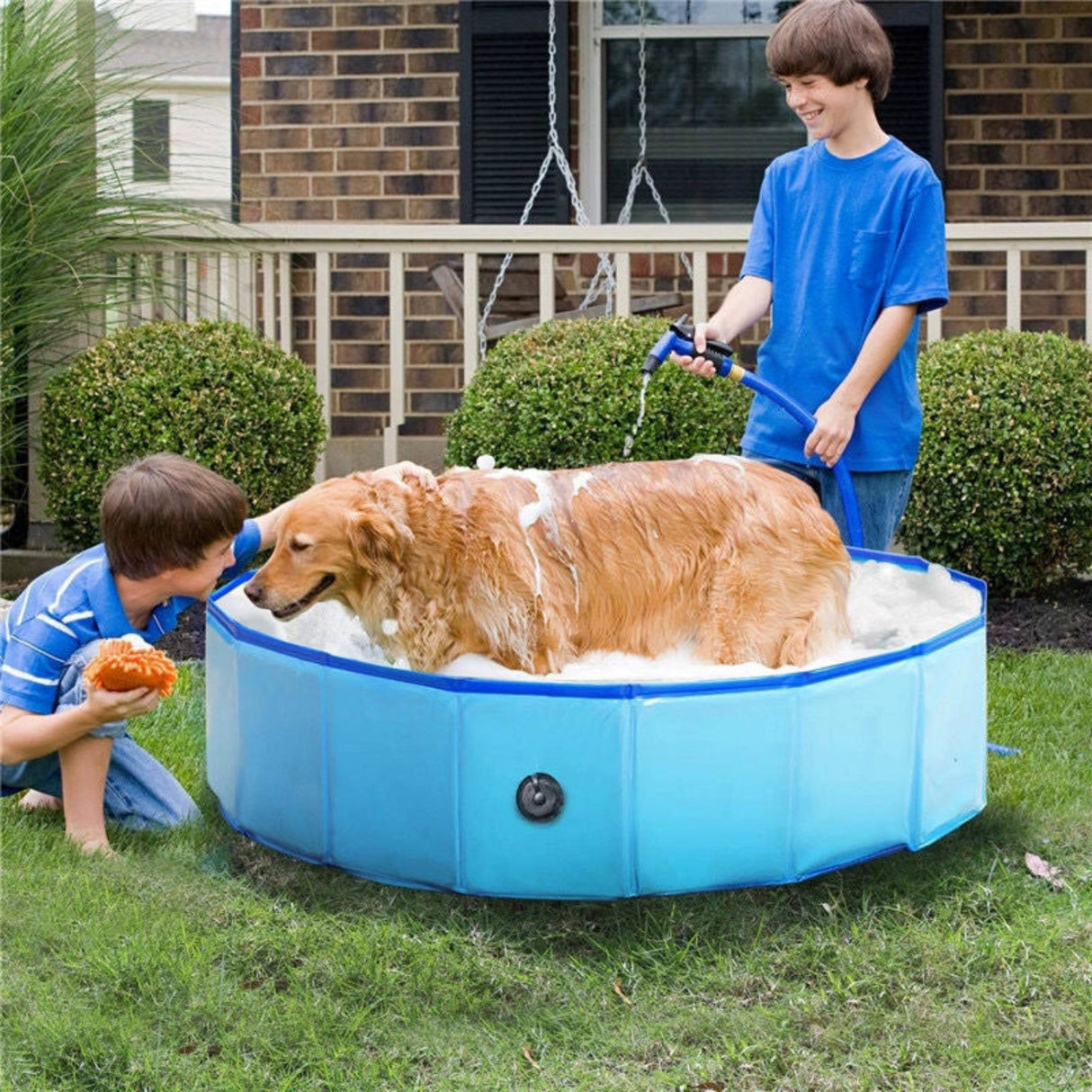 Pet Bathtub Foldable Swimming Pool Dog Bathtub Large Dog Special Drainage Bathtub Heightened Swimming Pool Cat