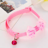 Pet Bell Collar Cat Collar Dog Bell Collar Multicolor Bows Collar Bell Collar Adjustable
