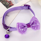 Pet Bell Collar Cat Collar Dog Bell Collar Multicolor Bows Collar Bell Collar Adjustable