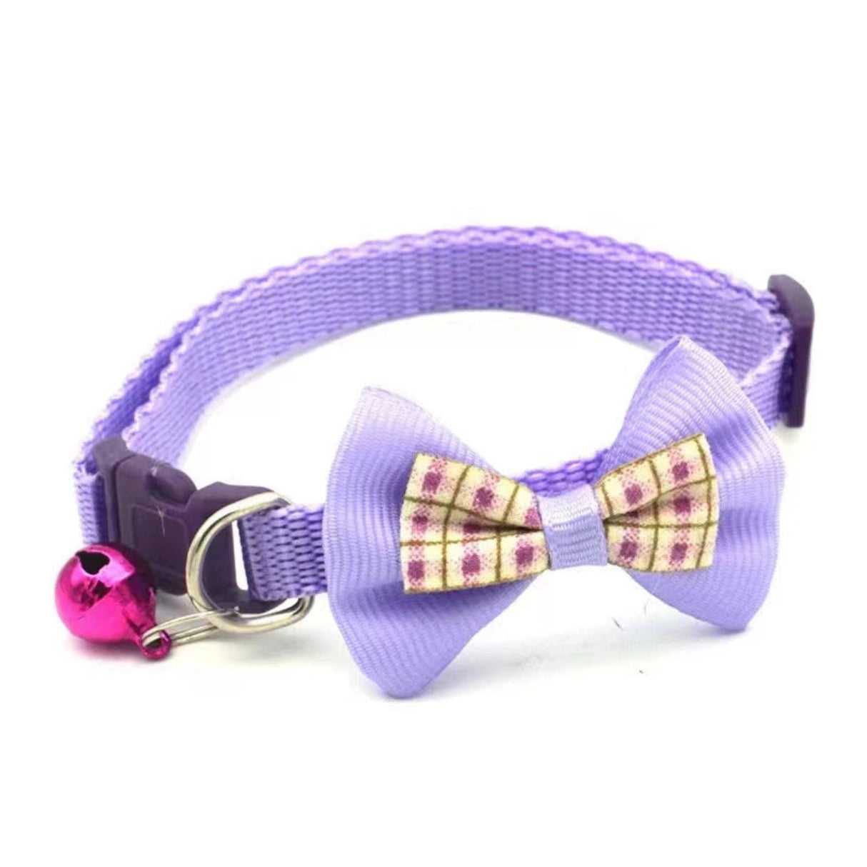Pet Bell Collar Cat Collar Dog Bell Collar Multicolor Bows Collar Bell Collar Adjustable