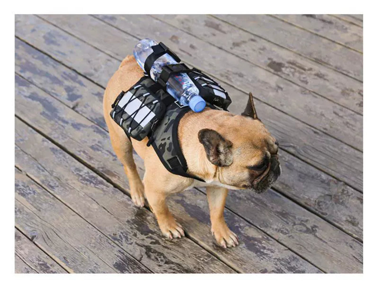 Dog Chest Back Self-Backpack Portable Pet Chest Strap Small Bag French Bucket Corgi Shiba Inu Dog Walking Rope Dog Leash