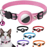 For Apple Airtag Case Cat Collar With Bell Reflective Nylon Collar For Dog GPS Finder Anti-lost Location Tracker Pet Products