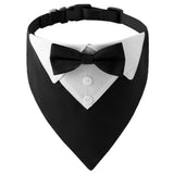 Sucado - Collar de perro con pajarita, esmoquin, bandana, ajustable, formal, triangular, para boda, cumpleaños, disfraces, fiestas de cosplay 