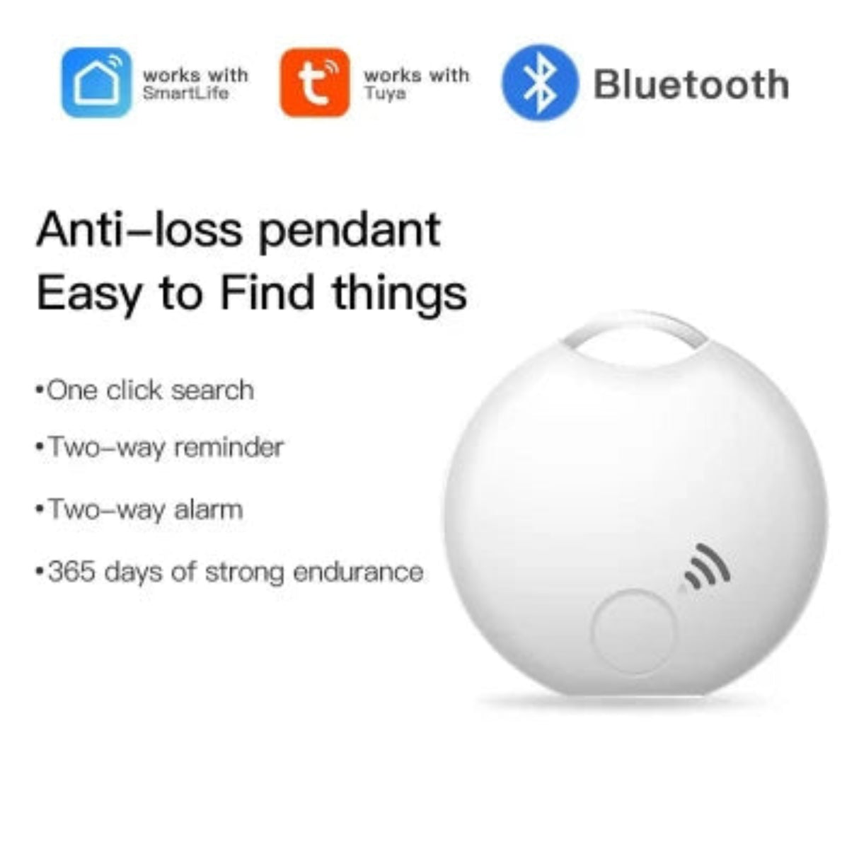 For Android Smart Bluetooth Anti-loss Device Key Wallet Wireless Finder Smart Electronic Tracker Portable Pet GPS Finder