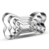 4pcs/set Cookie Cutter Pet Dog Bone Paw Shaped Stainless Steel Mold DIY Cake Sugarcraft Pastry Biscuit Mould Kitchen Baking Tool