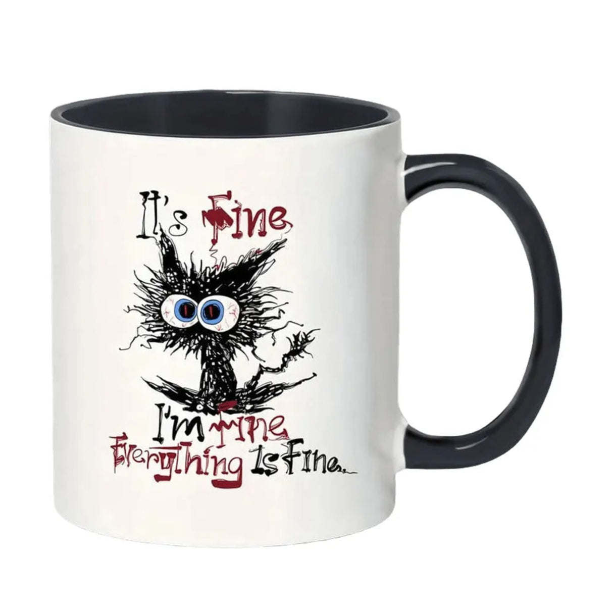 11oz Cat Afternoon Tea Mug Multifunctional Ceramic Coffee Mug Porcelain Coffee Cup Espresso Cup Drinking Cup for Cat Lovers