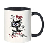 11oz Cat Afternoon Tea Mug Multifunctional Ceramic Coffee Mug Porcelain Coffee Cup Espresso Cup Drinking Cup for Cat Lovers