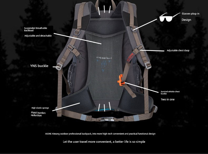 Aione Suspension Hiking Backpack Men and Women Riding Outdoor