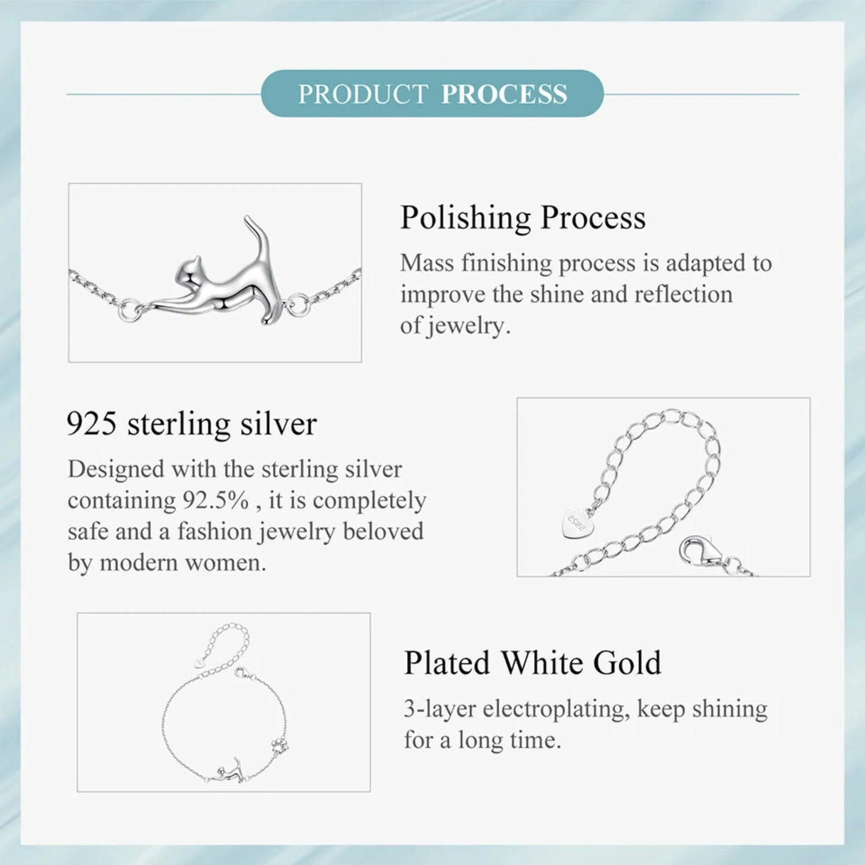 WOSTU Solid 925 Sterling Silver Cute Cat Dog Bracelet For Women Pet Paw Links Girl dachshund Charm Chains Daughter Birthday Gift